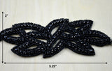 Black Rhinestone Iron-On Applique