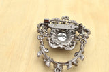 Gothic Brooch Black Rhinestone