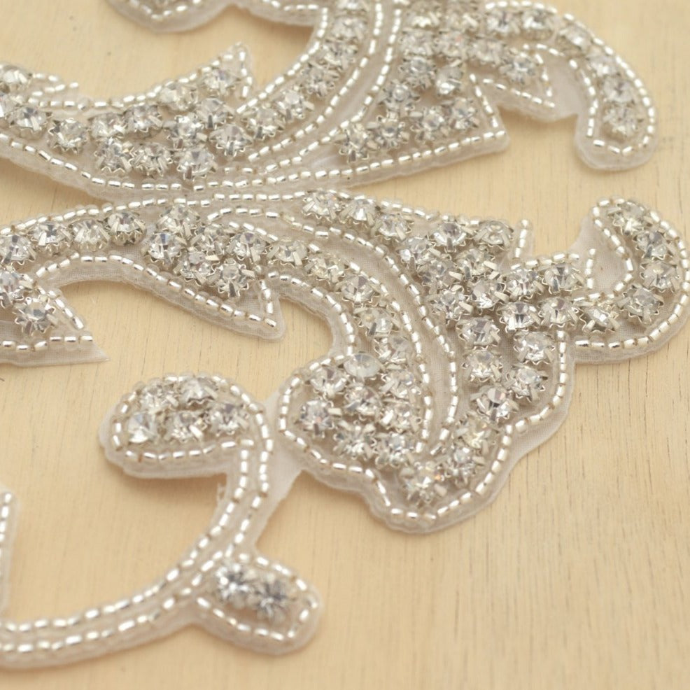 Rhinestone Applique Iron-On Beading Patch