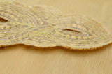Rhinestone Applique Gold Beaded Iron-On
