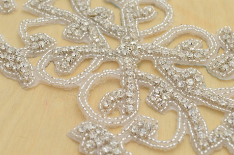 Rhinestone Applique with Beading