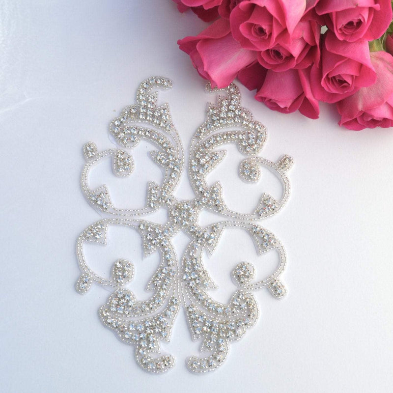Rhinestone Applique Iron-On Beading Patch