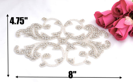 Rhinestone Applique Iron-On Beading Patch