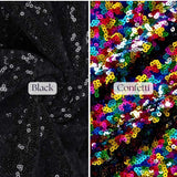Shimmering Iridescent Sequin Fabric - 3Mm Sequins On Mesh, 54" Wide