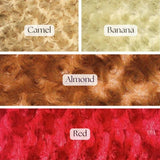 Rose Minky Polyester Fabric - Floral Rosebud Texture, 58" Width