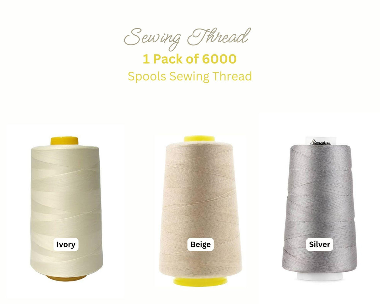 All-Purpose Polyester Sewing Thread Cone Polyester Fabric - Baby Blue, 6000 Yards