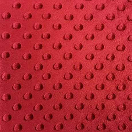 New Minky 100 Percent Polyester Fabric - Polka Dimple Dot, Biking Red/Coral/Strawberry Red/Burgundy/Dark Red, 60" Width