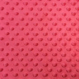 New Minky 100 Percent Polyester Fabric - Polka Dimple Dot, Biking Red/Coral/Strawberry Red/Burgundy/Dark Red, 60" Width