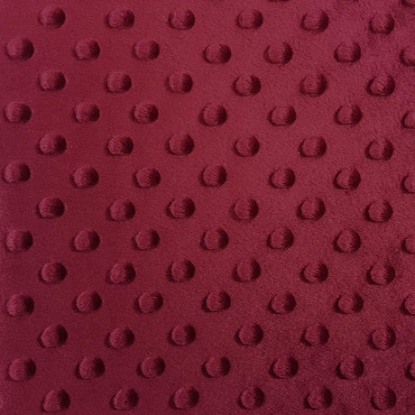 New Minky 100 Percent Polyester Fabric - Polka Dimple Dot, Biking Red/Coral/Strawberry Red/Burgundy/Dark Red, 60" Width