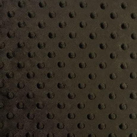 Black Chocolate And Charcoal Grey Minky Dot Fleece Fabric - Polka Dot, 60" Width (1 Yard)