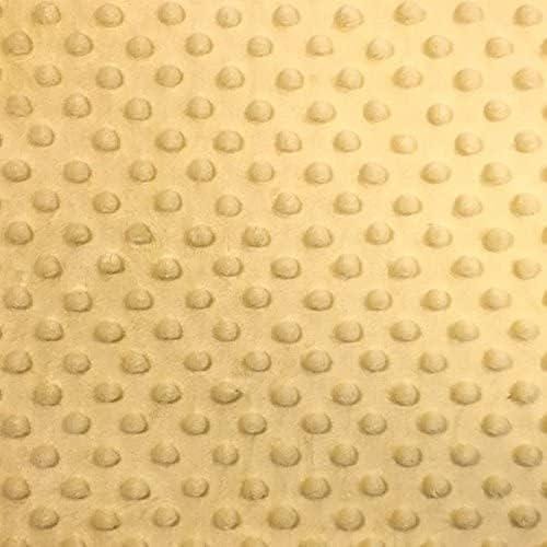 Minky Dimple Dot Polyester Fabric - Banana, Canary Yellow, Copper, Mango Yellow, Orange, Yellow, 60" Width (1 Yard)