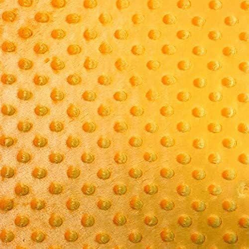 Minky Dimple Dot Polyester Fabric - Banana, Canary Yellow, Copper, Mango Yellow, Orange, Yellow, 60" Width (1 Yard)