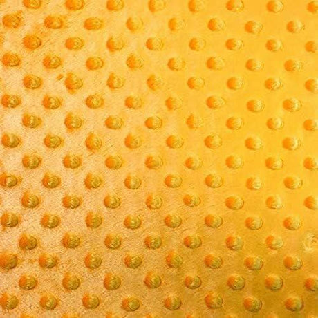 Minky Dimple Dot Polyester Fabric - Banana, Canary Yellow, Copper, Mango Yellow, Orange, Yellow, 60" Width (1 Yard)
