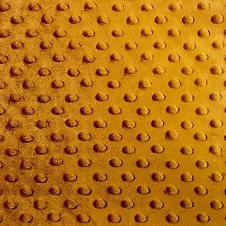 Minky Dimple Dot Polyester Fabric - Banana, Canary Yellow, Copper, Mango Yellow, Orange, Yellow, 60" Width (1 Yard)