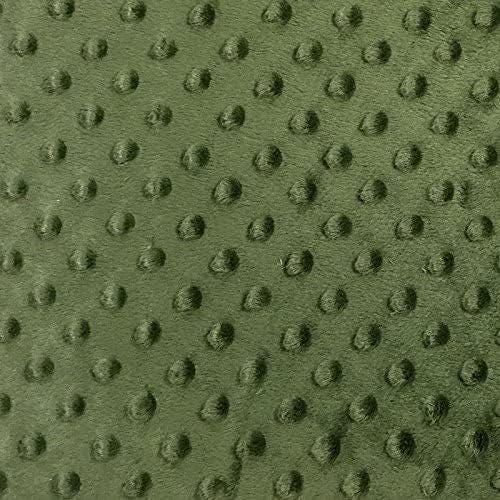 Minky Dot 100 Percent Polyester Fabric - Sage, Lime, Mint, Olive, Polka Dot, 60" Width (1 Yard)