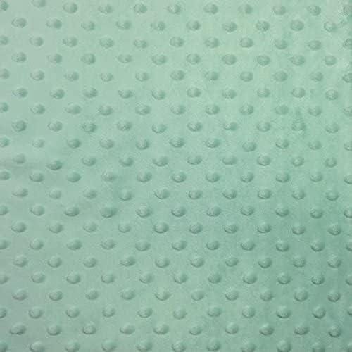 Minky Dot 100 Percent Polyester Fabric - Sage, Lime, Mint, Olive, Polka Dot, 60" Width (1 Yard)
