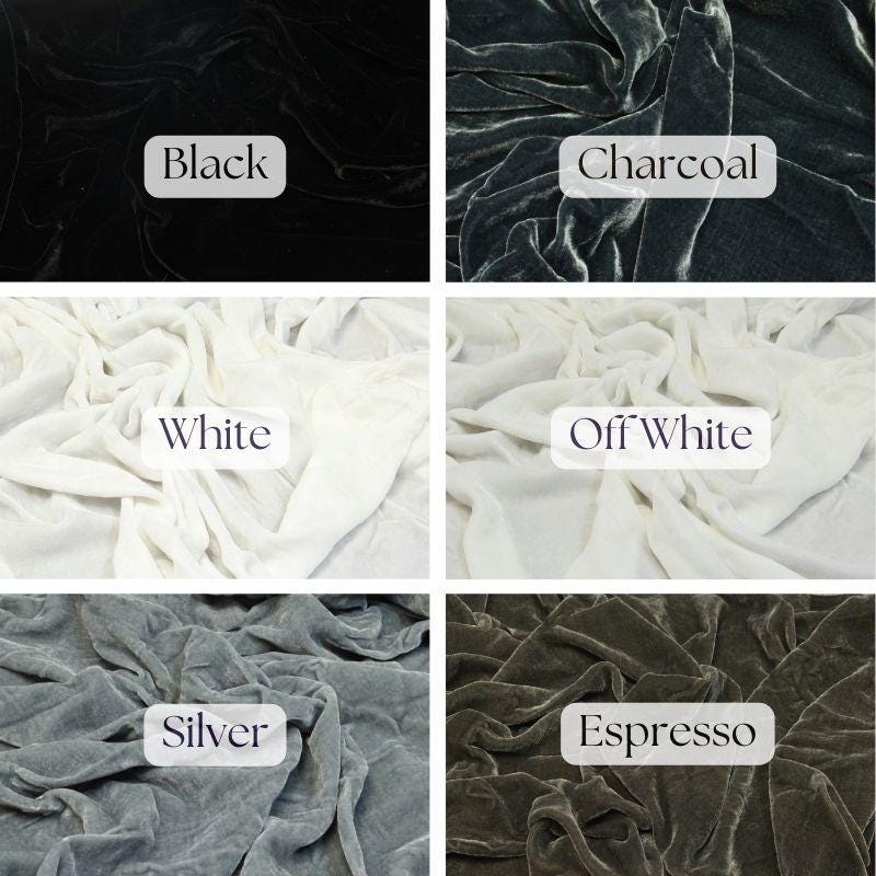 Silk Rayon Velvet Fabric - 45" Wide, Ultra-Soft, Luxurious