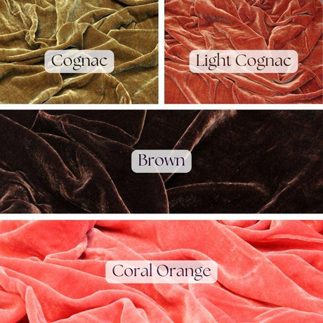 Silk Rayon Velvet Fabric - 45" Wide, Ultra-Soft and Luxurious