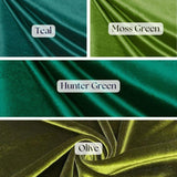 Premium Royal Velvet Polyester Blend Fabric - Multiple Colors, 58-60" Width (1 Yard)