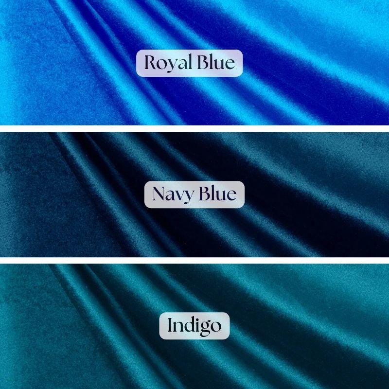 Premium Royal Velvet Polyester Blend Fabric - Multiple Colors, 58-60" Width (1 Yard)