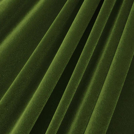 Luxury 4-Way Stretch Velvet Fabric - Rich Green Shades, Dark Hunter Green, Kelly Green, Olive Green, 58" Width