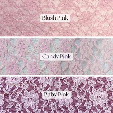 Elegant Raschel Lace Polyester Fabric - French Floral, 60" Width