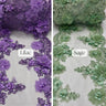 Beaded Lace With Pearls & Crystals Polyester Fabric - 3D Embroidered Lace, Baby Blue/Blush/Champagne/Dusty Rose/Gold/Lilac/Red/Royal Blue/Sage/White, 22" Width