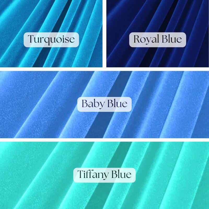 Luxury Velvet Spandex Fabric - Solid Color, 4-Way Stretch, 1 Yard