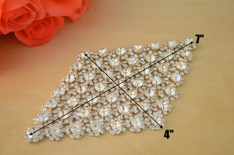 Rhinestone Diamond Applique Silver AB