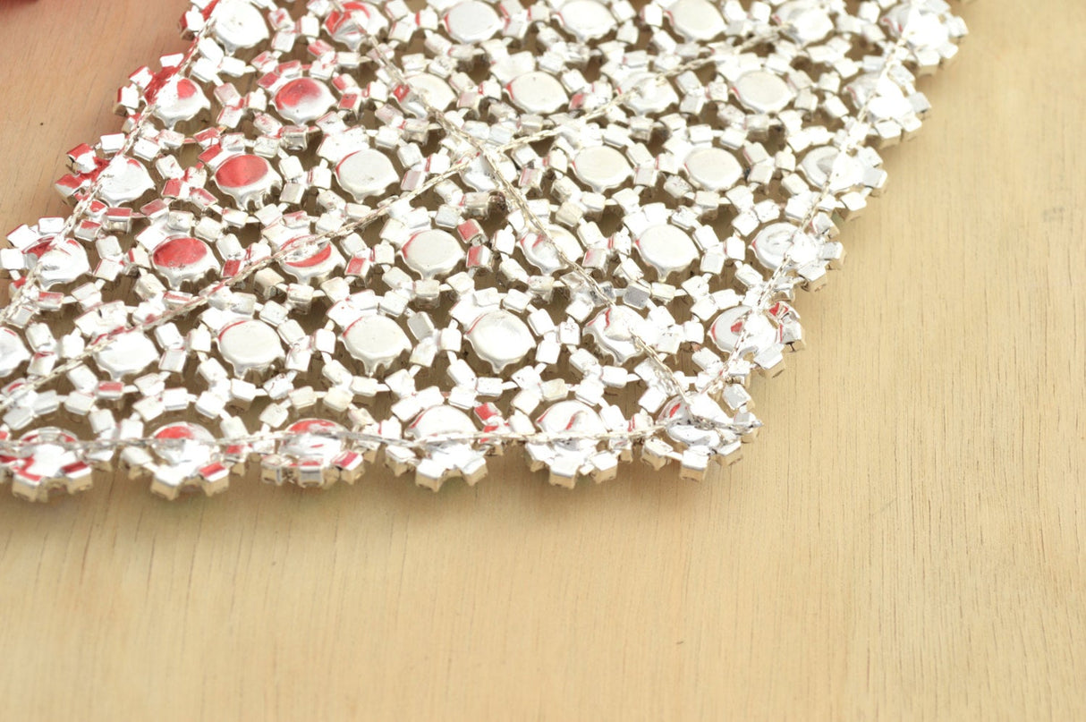 Rhinestone Diamond Applique Silver AB