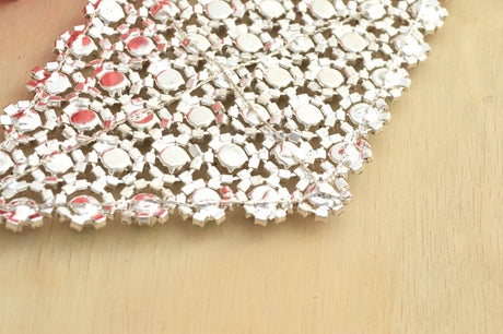 Rhinestone Diamond Applique Silver AB