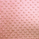 New Minky 100 Percent Polyester Fabric - Polka Dimple Dot, Biking Red/Coral/Strawberry Red/Burgundy/Dark Red, 60" Width