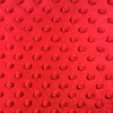 New Minky 100 Percent Polyester Fabric - Polka Dimple Dot, Biking Red/Coral/Strawberry Red/Burgundy/Dark Red, 60" Width