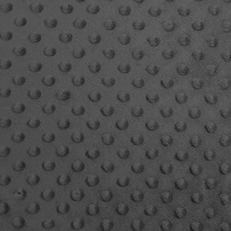 Black Chocolate And Charcoal Grey Minky Dot Fleece Fabric - Polka Dot, 60" Width (1 Yard)