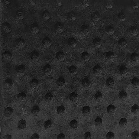 Black Chocolate And Charcoal Grey Minky Dot Fleece Fabric - Polka Dot, 60" Width (1 Yard)