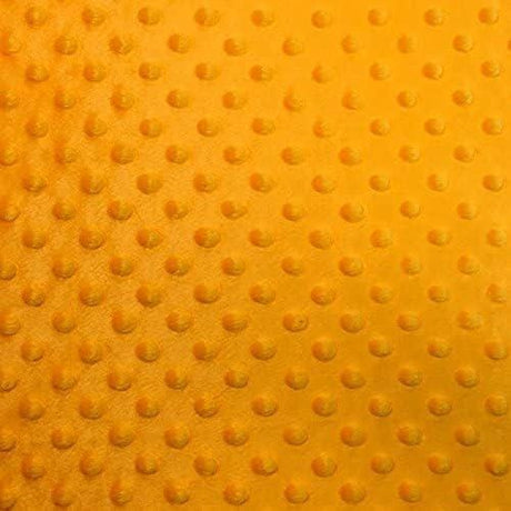 Minky Dimple Dot Polyester Fabric - Banana, Canary Yellow, Copper, Mango Yellow, Orange, Yellow, 60" Width (1 Yard)