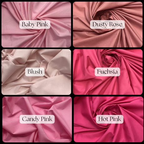 Cotton Polyester Broadcloth Fabric - Solid Colors, 60" Width (1 Yard)
