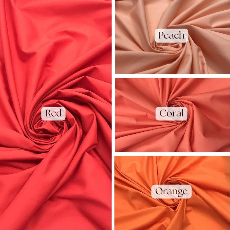 Cotton Polyester Broadcloth Fabric - Solid Colors, 60" Width (1 Yard)