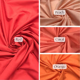 Cotton Polyester Broadcloth Fabric - Solid Colors, 60" Width (1 Yard)