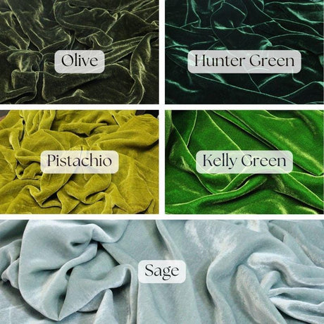Silk Rayon Velvet Fabric - 45" Wide, Ultra-Soft and Luxurious