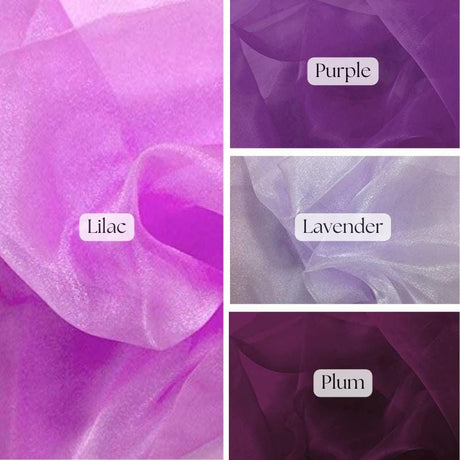 Organza Sheer Fabric - Sheer Organza, Multiple Colors, 58-60" Width (1 Yard)