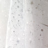 Star Bursts Sheer Organza Fabric - Turquoise, White, Pink Starburst Pattern, 58/60" Width (1 Yard)