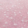 Star Bursts Sheer Organza Fabric - Turquoise, White, Pink Starburst Pattern, 58/60" Width (1 Yard)