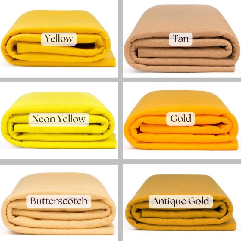 Premium Acrylic Felt Fabric - 72" Wide, 1.6Mm Thick, Sold By The Yard