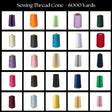 All-Purpose Polyester Sewing Thread Cone Polyester Fabric - Baby Blue, 6000 Yards