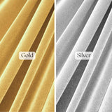 Metallic Gold And Silver Stretch Velvet Fabric - Metallic Gold And Silver, 58-60" Width (1 Yard)