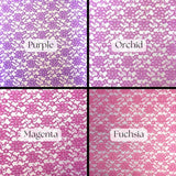 Elegant Raschel Lace Polyester Fabric - French Floral, 60" Width