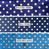 Small Polka Dot Poly Cotton Fabric - Small Polka Dot, 14 Colors, 60" Width
