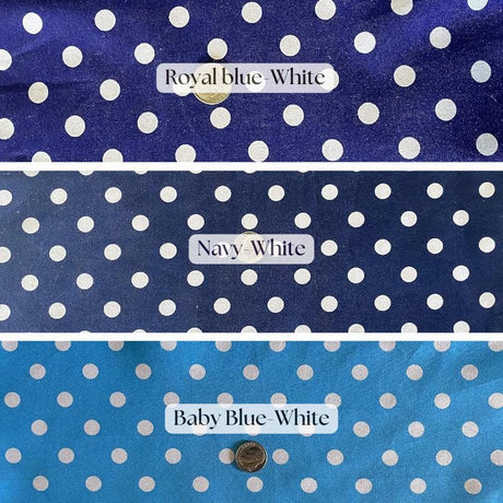 Small Polka Dot Poly Cotton Fabric - Small Polka Dot, 14 Colors, 60" Width