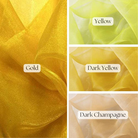 Organza Sheer Fabric - Sheer Organza, Multiple Colors, 58-60" Width (1 Yard)